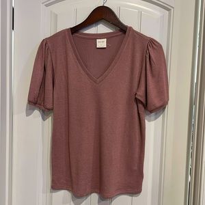 Mauve, short sleeve top